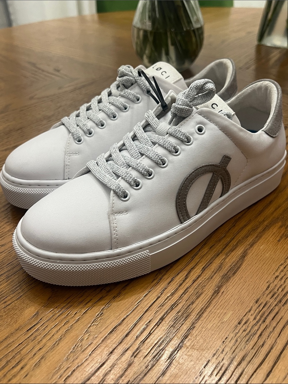 LOCI White and Silver Sneakers